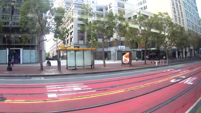 Market Street Bus ride San Francisco from Transit Center