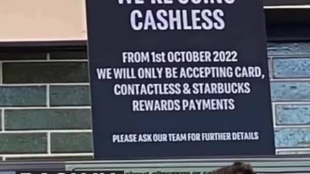 Starbucks going cashless starting in Oct 22