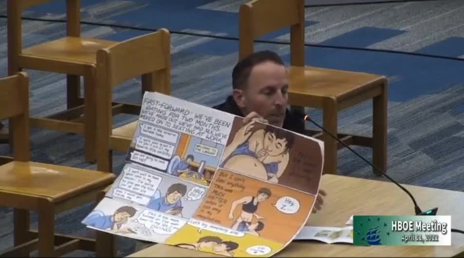 FURIOUS dad makes school board listen to sexually explicit material available to kids