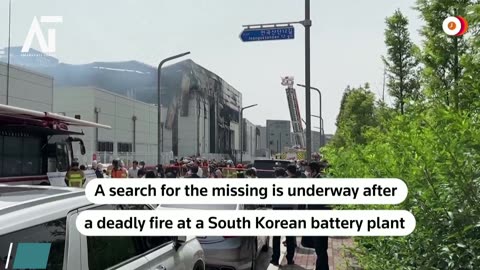 Search for 23 Missing Workers After South Korea Lithium Battery Plant Fire | Amaravati Today