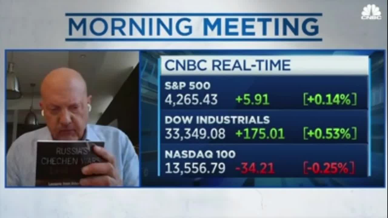 Jim Cramer CNBC Investing Club Morning Meeting 20220311 Russia's Chechen War Book