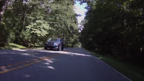 Riding down toward Brevard, NC from the Blue Ridge Parkway, May 2008