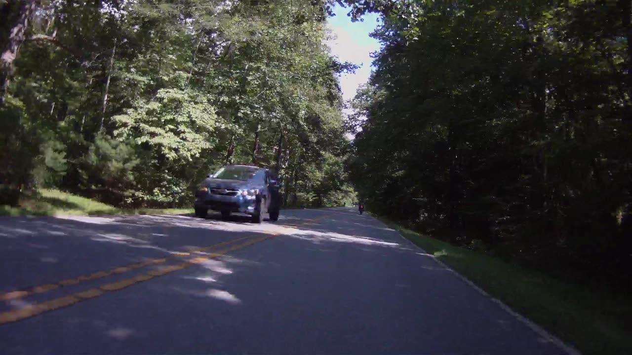 Riding down toward Brevard, NC from the Blue Ridge Parkway, May 2008