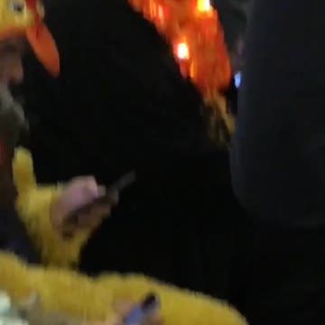 Man subway train hat leaves lights