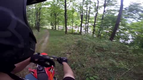 Crazy dirtbike in McDonald's Drive Thru