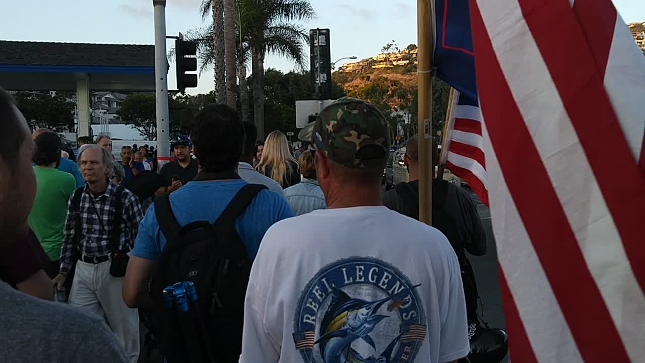 Laguna Beach, California: August 20, 2017- America First Rally