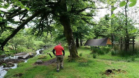 Test footage before filming by a river
