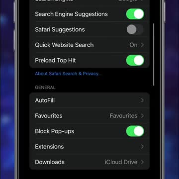 Safari security setting