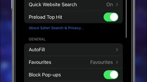 Safari security setting