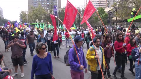 Protest against Private Pension System in Chile