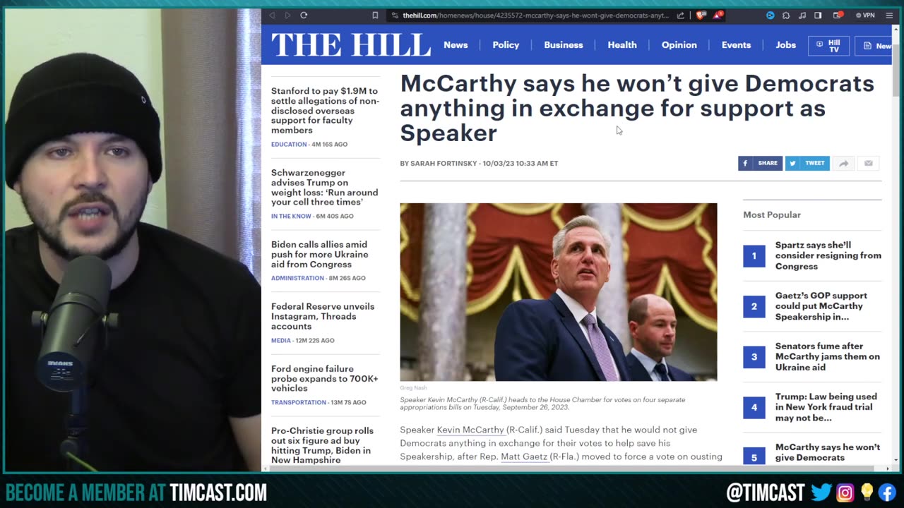 GOP CIVIL WAR IS ON, Congress Votes On REMOVING McCarthy As Speaker, Gaetz Says He Will KEEP Filing