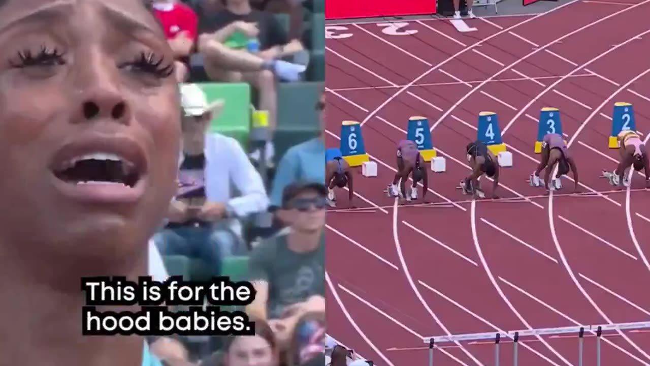 Women's 100 Meter Star Qualifies For The Olympics With Her Win…Makes A Speech About Black Victimhood