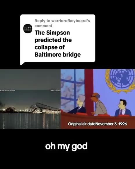 🤯 The Simpson's Predicted Baltimore Bridge Collapse