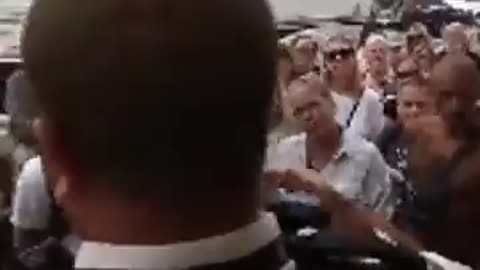 UK: Ex police officer Mark sexton visits Londons Charing cross Police Station and gets roughed up.