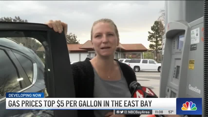 Gas Prices Rise To Over Five Dollars A Gallon