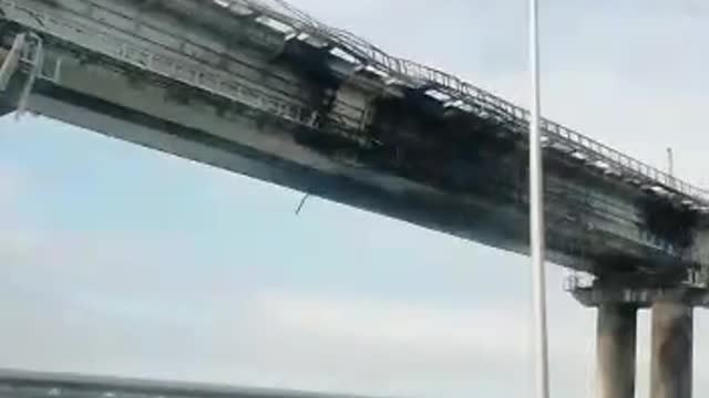 The Crimean Bridge today. Russia.