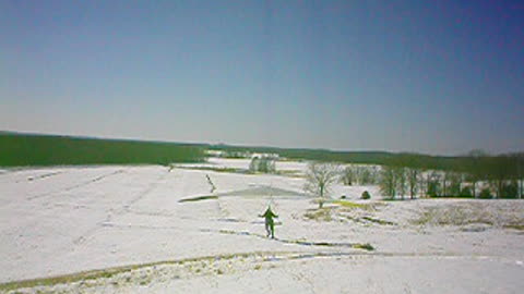 Hang Glider Launch in the Snow