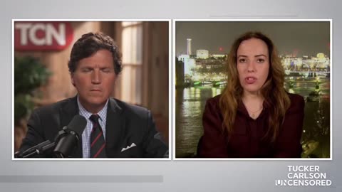 Tucker Carlsen interviewing Julian Assange's wife