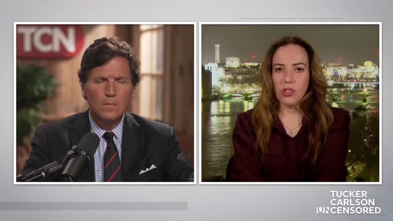 Tucker Carlsen interviewing Julian Assange's wife