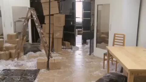 A hidden camera with a snake.