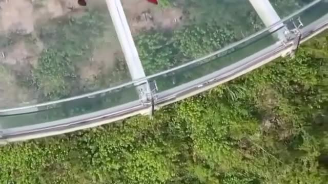 This high glass bridge is too scary to be safe.