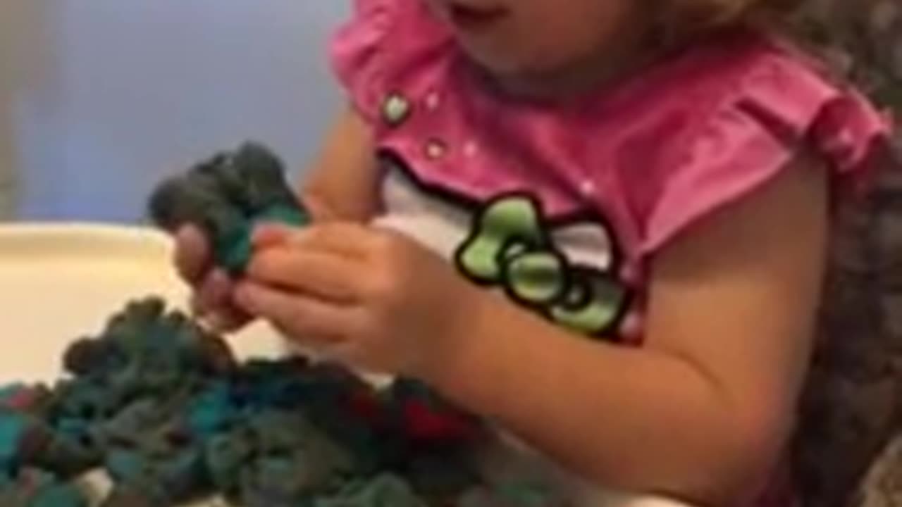 Sophie blames her dad for stealing her play-doh