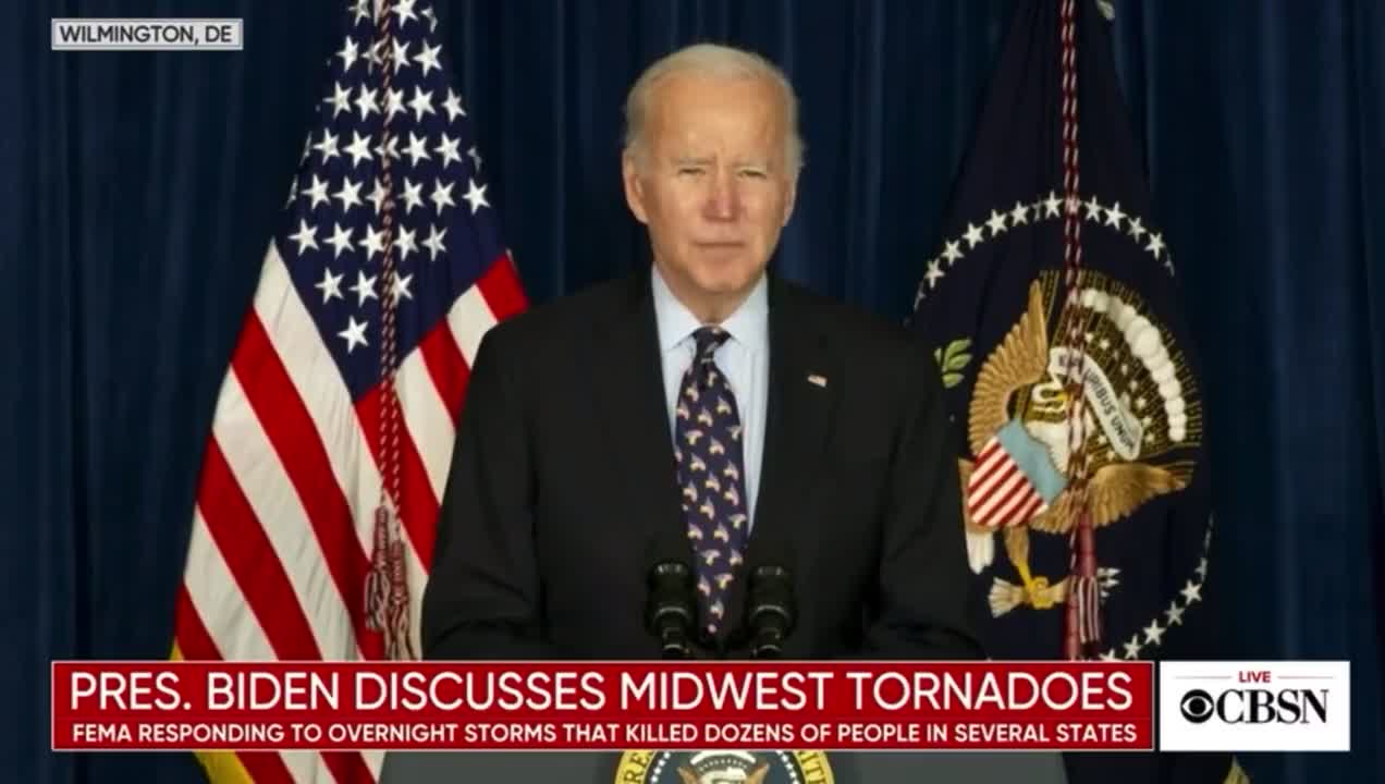 Biden thinks Midwest And Southern States were hit by a hurricane