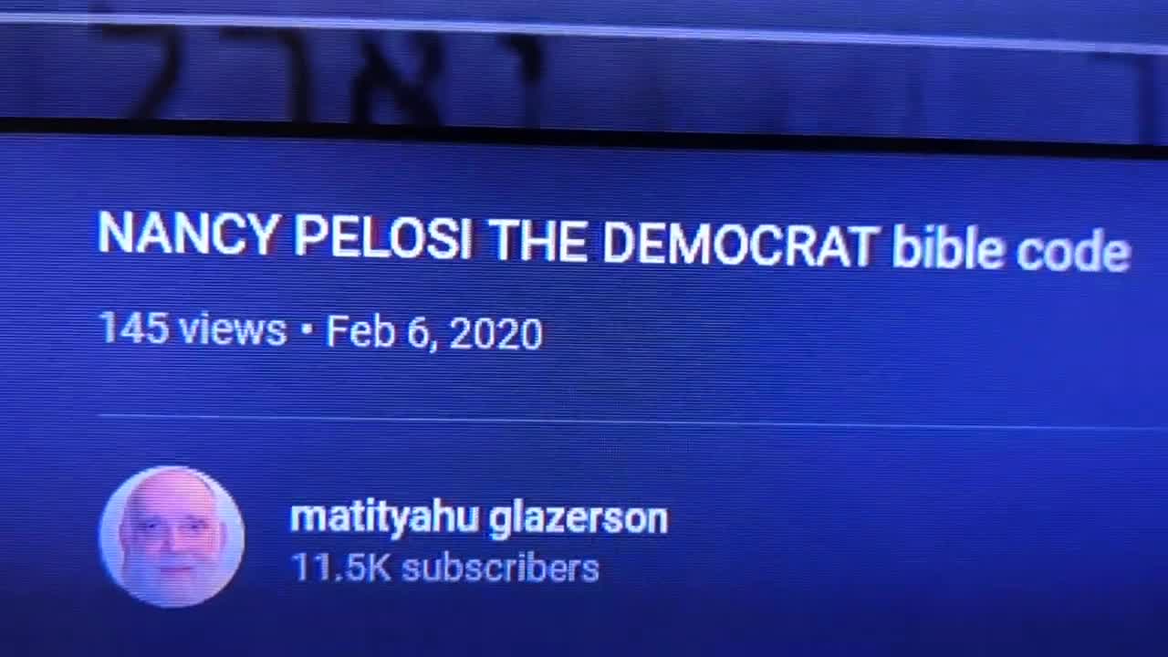 Over 3300 year old prophecy Nancy Pelosi