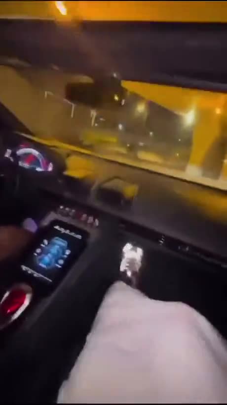 Racing a supercar on public roads and not knowing how to handle it