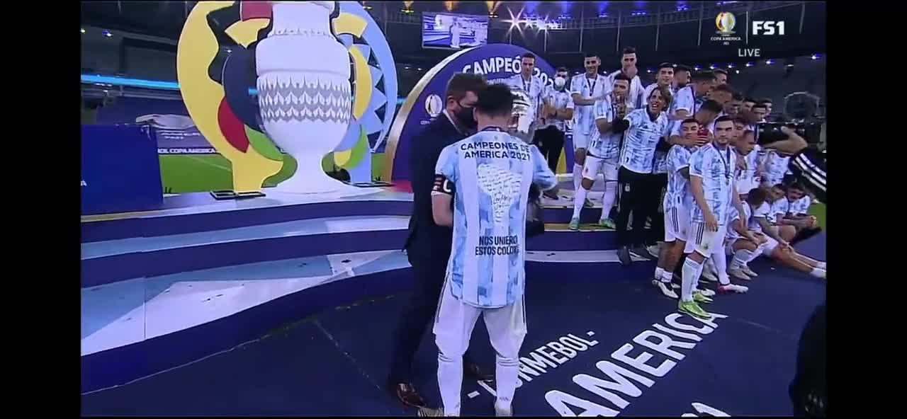 Messi Lifts his first ever national Trophy Copa America 2021 Win