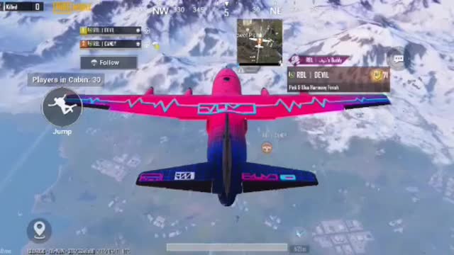 Pubg falying the airplane