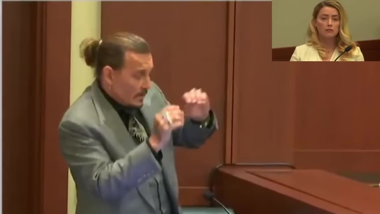 Johnny Depp Shows Jury How He Defended Himself From Amber Heard’s Wild Blows