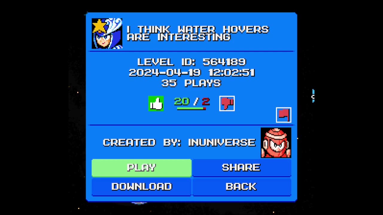 Mega Man Maker Level Highlight: "I Think Water Hovers Are Interesting" by Inuniverse