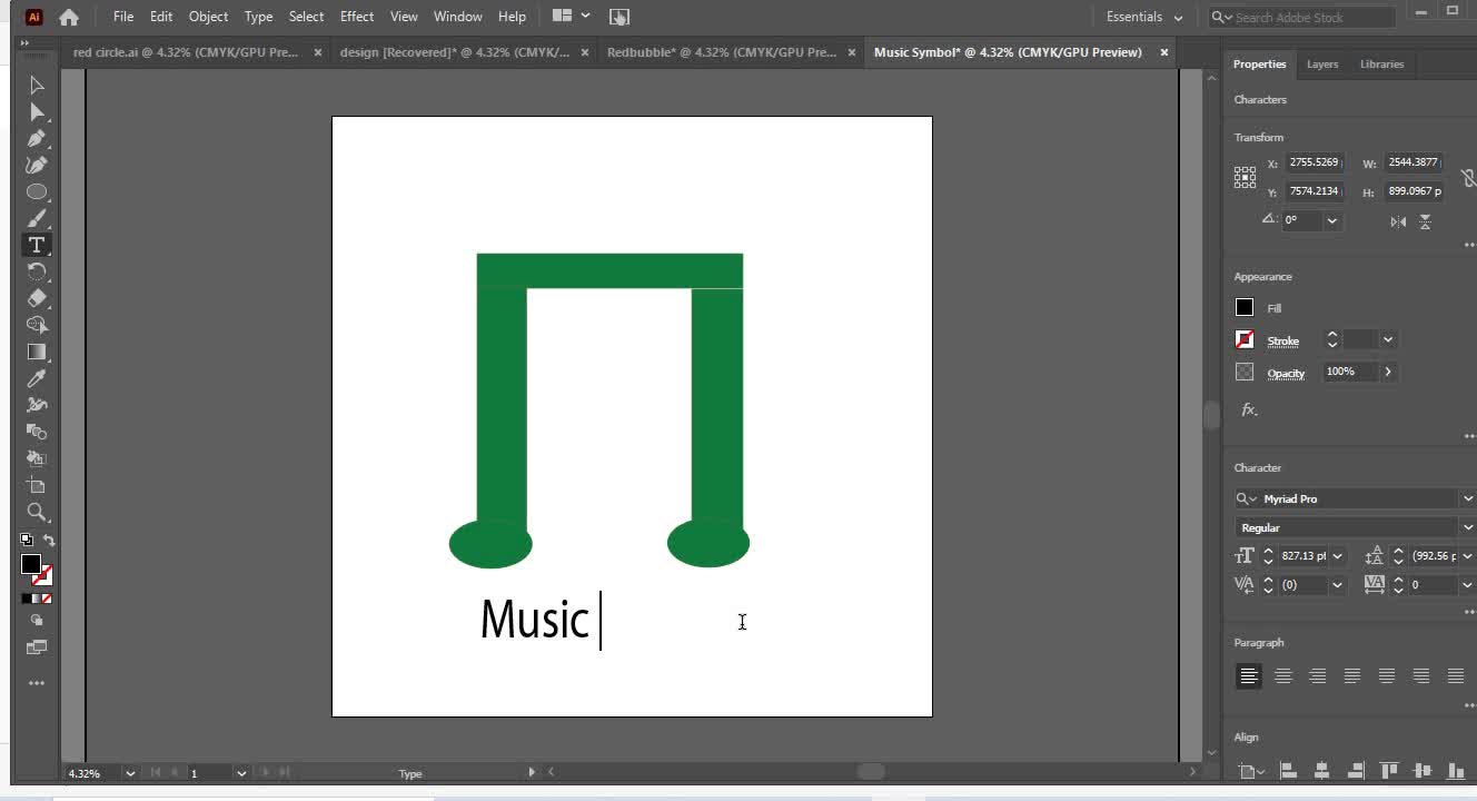 How Create A Music Symbol In Adobe Illustrator