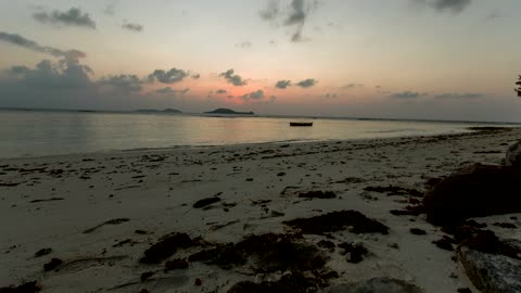 Dusk seen from a beach