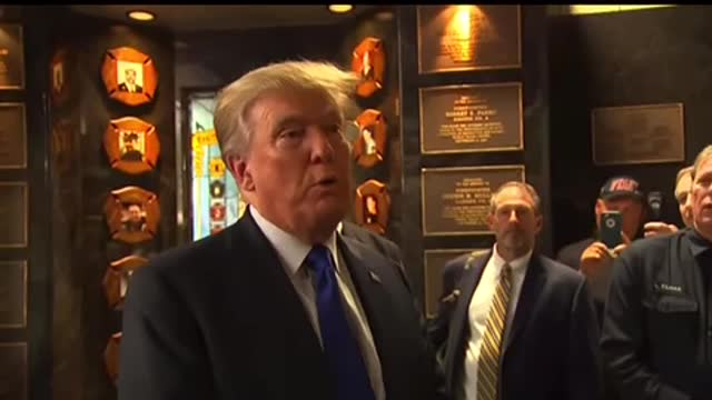 President Trump visit Police and Fire Department in #NewYork September 11