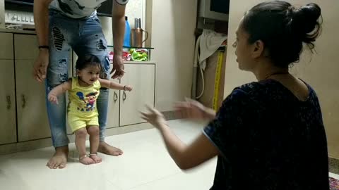 Baby Trying To Walk Taking Steps