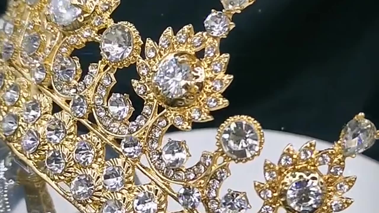 A67 Luxury Zircon Crown Bride Headwear Crystal Women Tiaras Rhinestone