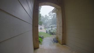 Lightning Strike Caught on Doorbell Camera