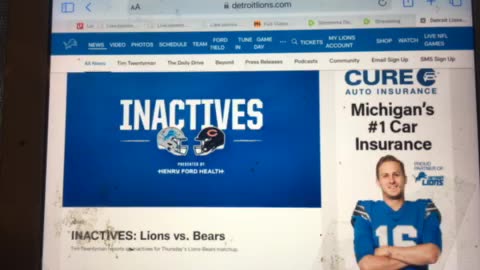 NFL Radio Detroit Lions 23 winner at Ford Field Chicago Bears 20 final game over
