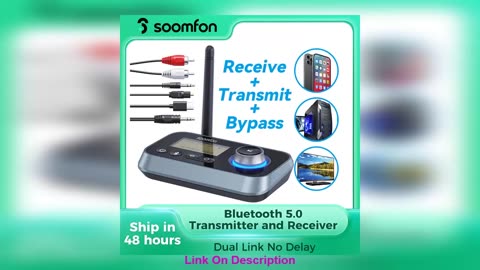 Slide SOOMFON 3-in-1Bluetooth Transmitter Receiver fo