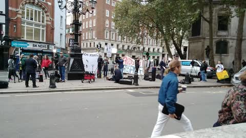 Crowd outside Court - Julian Assange 27 Oct 2021