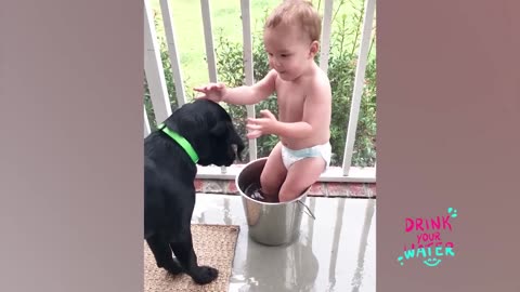 Funny Babies Playing With Water || Baby Outdoor Videos