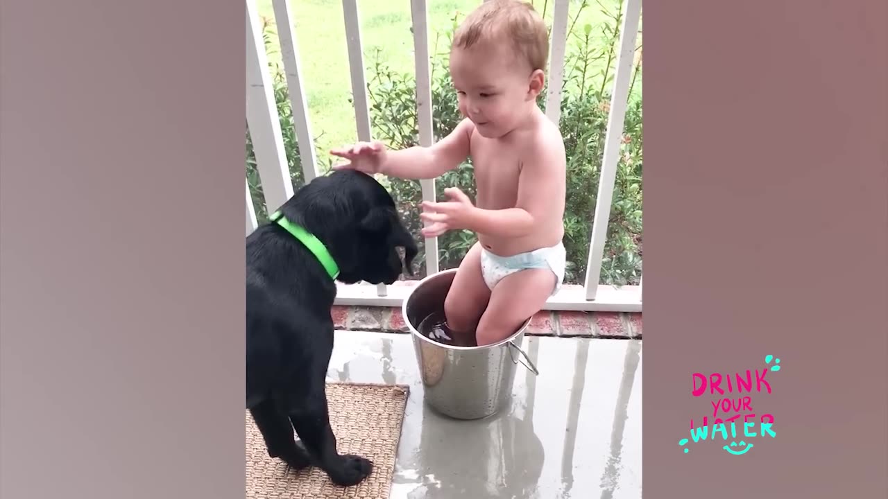 Funny Babies Playing With Water || Baby Outdoor Videos