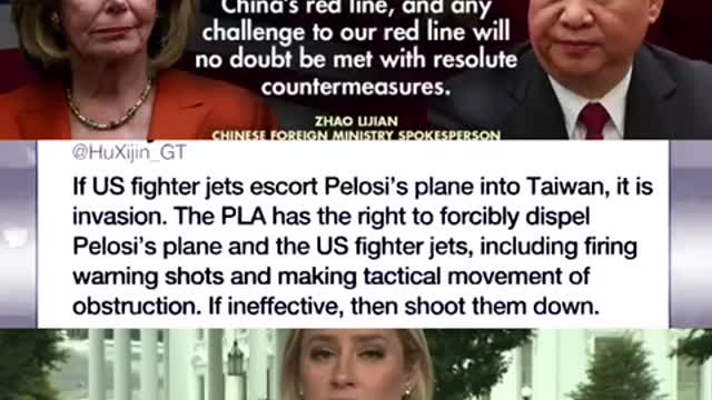 China Threatens to Shoot down Nancy Pelosi’s Plane if She Visits Taiwan.