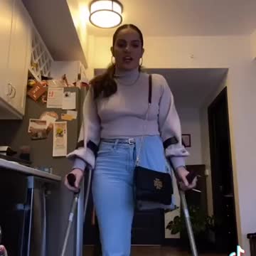 amputee women with crutches