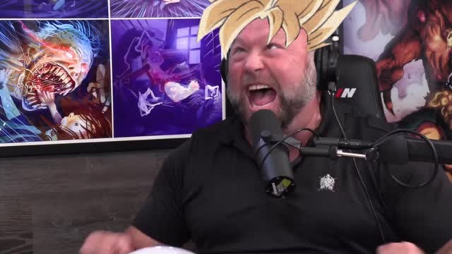 ALEX JONES GOES SUPER SAIYAN!!!