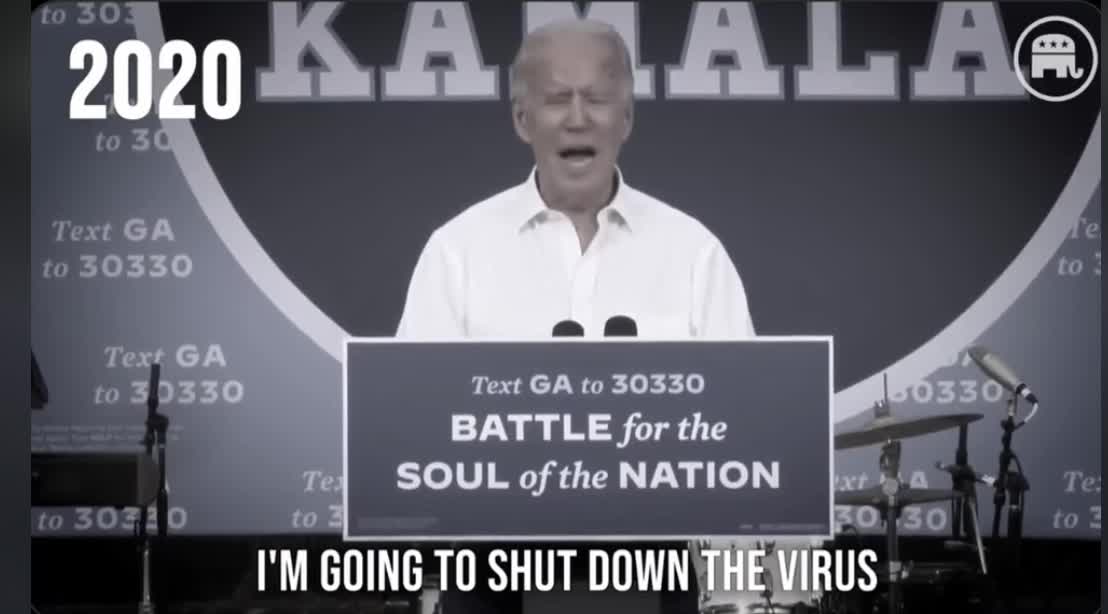 JOE MOCKED TRUMP JOE SAID HE WOULD SHUT DOWN THE VIRUS ANOTHER LIED BY BIDEN!!