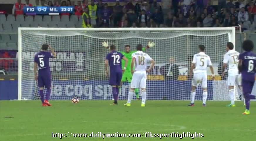 Josip Ilicic Penalty missed Fiorentina 0-0 AC Milan 25.09.2016 HD