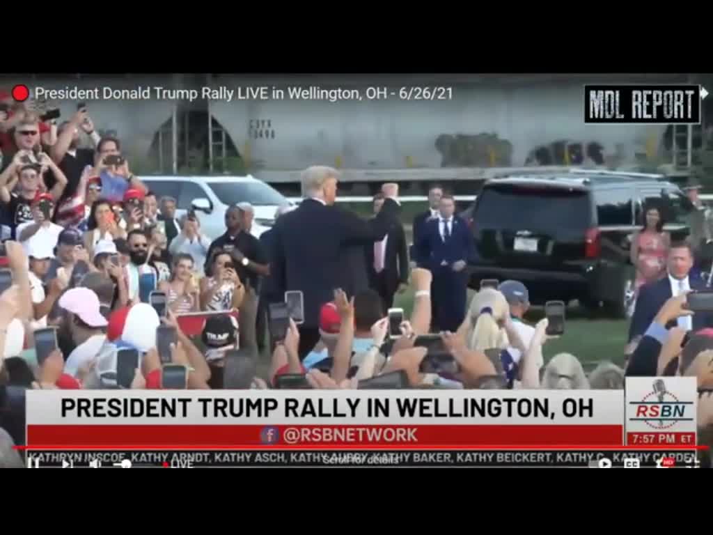 MDL 26 Juin 2021 Rally Ohio Arrivée de Donald Trump